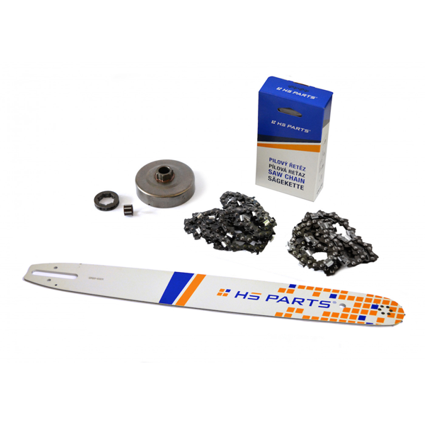 HS PARTS Prowadnica 20" (50 cm) + 2 x Łańcuch tnący 3/8" .063" (1,6 mm) 72 ogniwa Ząb kwadratowy + Bęben sprzęgła do Stihl 066 MS660