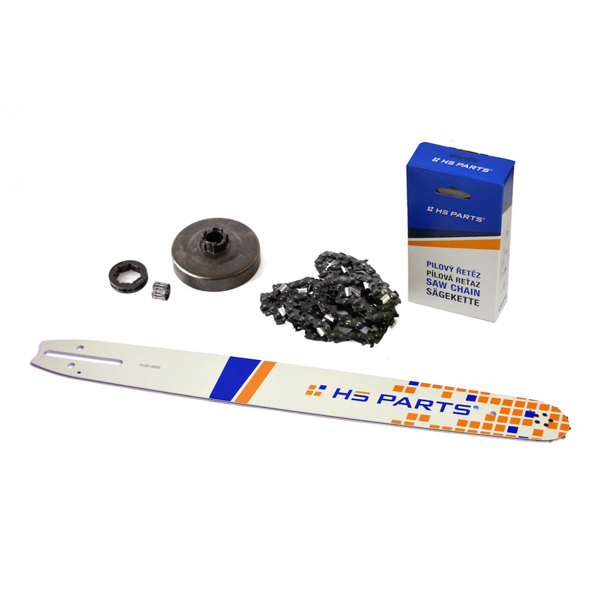 HS PARTS Prowadnica 20" (50 cm) 3/8" .058" (1,5 mm) + Łańcuch tnący 72 ogniwa Zęby kwadratowe + Bęben sprzęgła Husqvarna 268 272XP