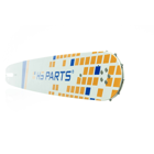 HS PARTS Prowadnica 20" (50 cm) 3/8" .058" (1,5 mm) + Łańcuch tnący 72 ogniwa Zęby kwadratowe + Bęben sprzęgła Husqvarna 268 272XP