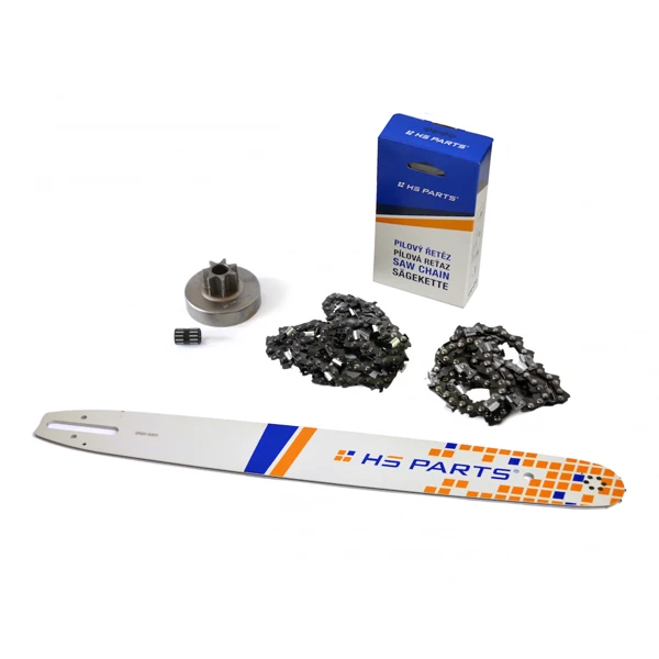 HS PARTS Prowadnica 20" (50 cm) 3/8" .063" (1,6 mm) + 2 x Łańcuch tnący 72 ogniwa ząb kwadratowy + Bęben sprzęgła do Stihl 038 MS380