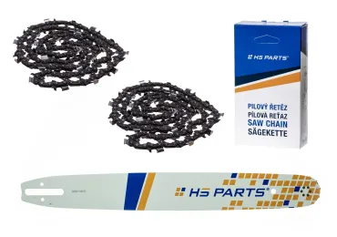 HS PARTS Prowadnica 20" (50 cm) 3/8" .063" (1,6 mm) + 2 x Łańcuch tnący 72 ogniwa ząb kwadratowy dla Stihl 029 031 032 034 041 036 044 056 066 MS290 MS310 MS360 MS361 MS362 MS391 MS440 MS441 MS462 MS460 MS640 MS650 MS660 MS500i