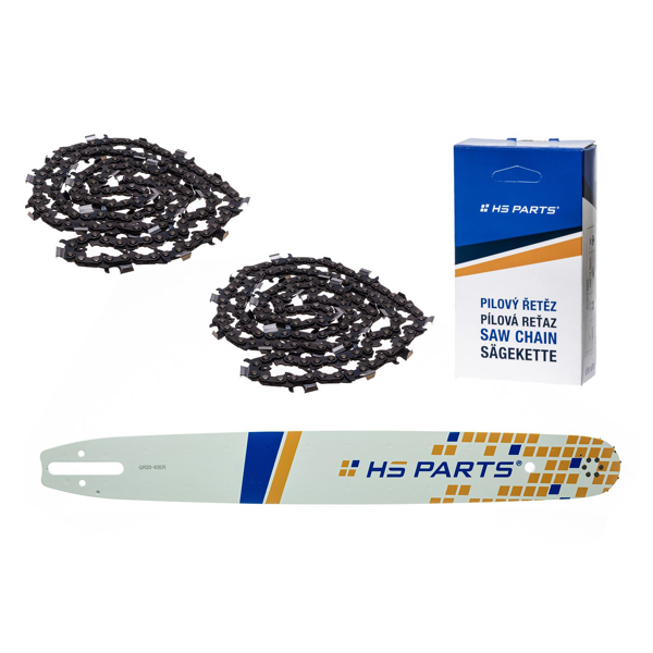HS PARTS Prowadnica 20" (50 cm) 3/8" .063" (1,6 mm) + 2 x Łańcuch tnący 72 ogniwa ząb kwadratowy dla Stihl 029 031 032 034 041 036 044 056 066 MS290 MS310 MS360 MS361 MS362 MS391 MS440 MS441 MS462 MS460 MS640 MS650 MS660 MS500i