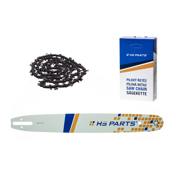 HS PARTS Prowadnica 20" (50 cm) 3/8" .063" (1,6 mm) + Łańcuch piły 72 ogniwa Kwadratowy ząb do Stihl 030 036 042 045 MS290 MS390 MS360 MS361 MS362 MS440 MS460 MS660