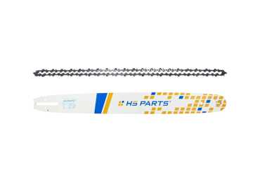 HS PARTS prowadnica 24" (60 cm) 3/8" .058" (1,5 mm) + Łańcuch tnący 84 ogniwa pełne dłuto do Husqvarna 61 66 266 268 272 365 372XP 380 585 Solo 665 681 Jonsered 2077 2171 Dolmar PS6400 Makita DCS6400