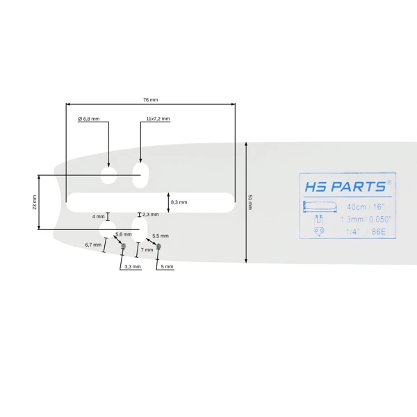 HS PARTS Prowadnica carvingowa 16