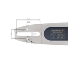 HS PARTS QUICK CUT profesjonalna prowadnica 18" (45 cm) 3/8" .063" (1,6 mm) 66 ogniw do Stihl 034 036 039 044 046 056 066 MS290 MS390 MS340 MS360 MS361 MS362 MS380 MS381 MS440 MS460 MS441 MS640 MS650 MS660 MS500i