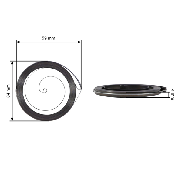 HS PARTS Sprężyna rozrusznika do pił łańcuchowych Husqvarna 340 345 346XP 350 351 353 357XP 359 Jonsered 2150 CS2141 CS2147 CS2152 CS2153 CS2159 (OEM 537093101)