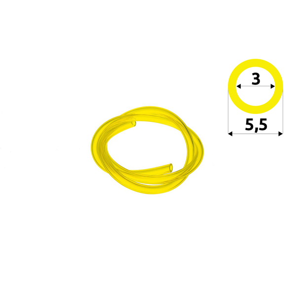 HS PARTS Wąż paliwowy 3,0 mm x 5,5 mm x 1,0 m