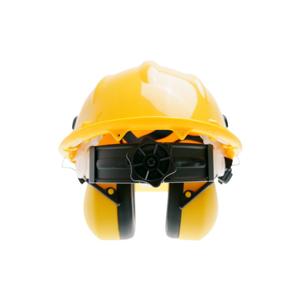 Kask ochronny z ochronnikami słuchu do pił łańcuchowych, kos spalinowych i innego sprzętu ogrodniczego