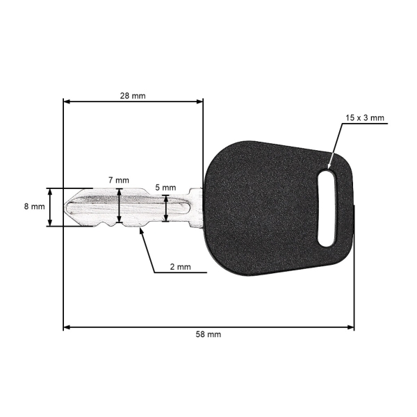 Kluczyk stacyjki do ciągników ogrodowych Husqvarna Partner Jonsered McCulloch Poulan Craftsman AYP Bolens John Deere Murray MTD (OEM 532140401 GY20680)