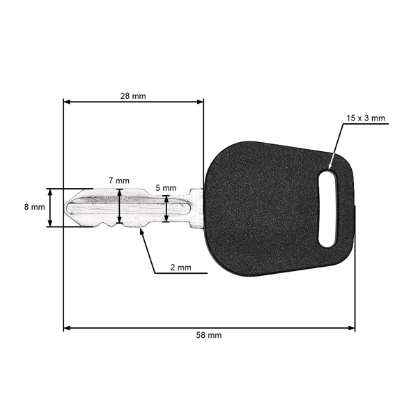 Kluczyk stacyjki do ciągników ogrodowych Husqvarna Partner Jonsered McCulloch Poulan Craftsman AYP Bolens John Deere Murray MTD (OEM 532140401 GY20680)