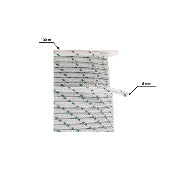 Koło linki rozrusznika 100 mx 5,0 mm do pił łańcuchowych, kos spalinowych, kosiarek spalinowych i innego sprzętu ogrodniczego