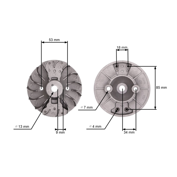 Koło magnesowe do kos spalinowych chińskich i wykaszarek z marketów hobbystycznych o pojemności silnika 43cc - 52cc