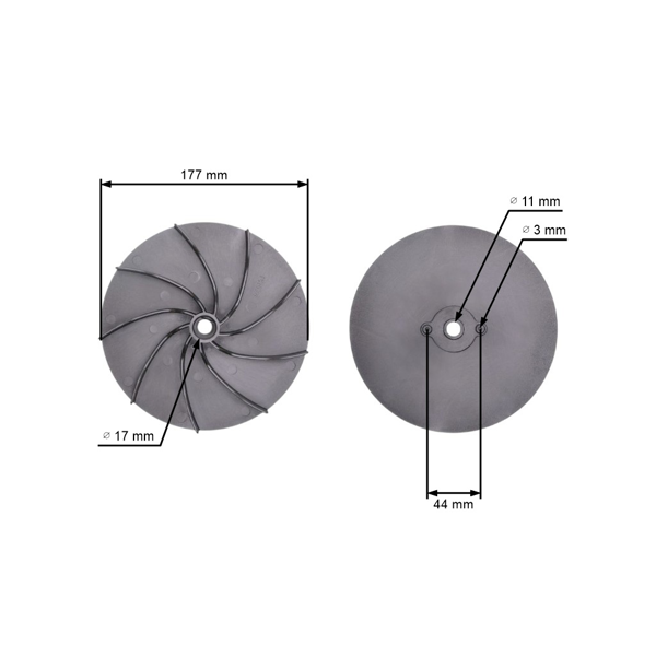 Koło magnesowe do kosiarek elektrycznych Castel Garden Stiga Variolux (OEM 22465602/0 322465602/1 1136-0673-01)