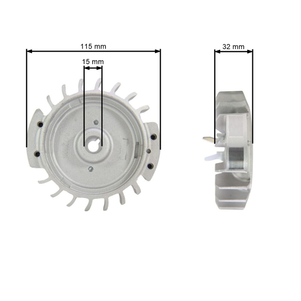 Koło magnesowe do piły łańcuchowej HS PARTS do Husqvarna 362 365 365 X-Torq 371XP 372XP 372 XP X-Torq 371K 375K 385 390 Jonsered 2063 2071 2165 CS2165 CS2186 (OEM 537051605)