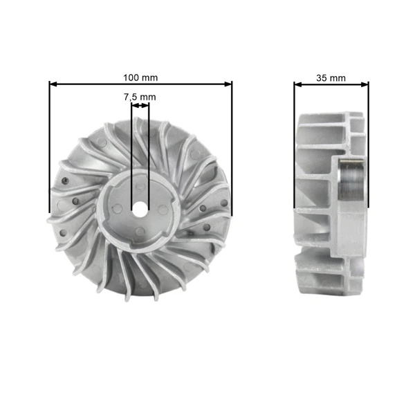 Koło magnesowe do Stihl FS120 BT120C FS200 FS250 HT250 FS300 FS350 FR450 FR480 Wykaszarki i wiertarki do gleby (OEM 41344001200)