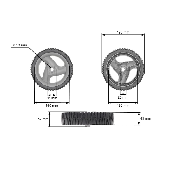 Koło napędowe do kosiarek Husqvarna Partner Electrolux Craftsman McCulloch Poulan (OEM 532403495 583720301)