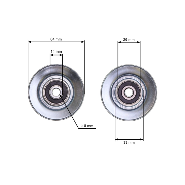 Koło napinacza paska klinowego do ciągników ogrodowych Husqvarna Partner Jonsered McCulloch Poulan Craftsman (OEM 532199534 532179050 532186007 532199532)