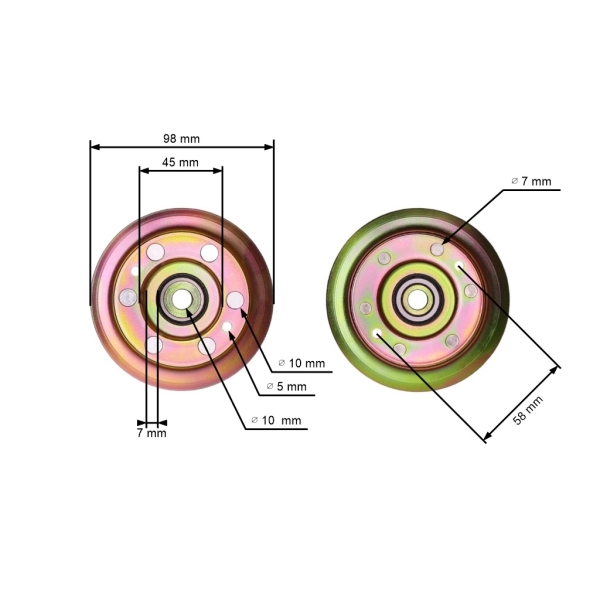 Koło napinacza paska klinowego do ciągników ogrodowych Husqvarna Partner Jonsered McCulloch Poulan Craftsman Ryobi (OEM 532173437 532165888 173437 165888)