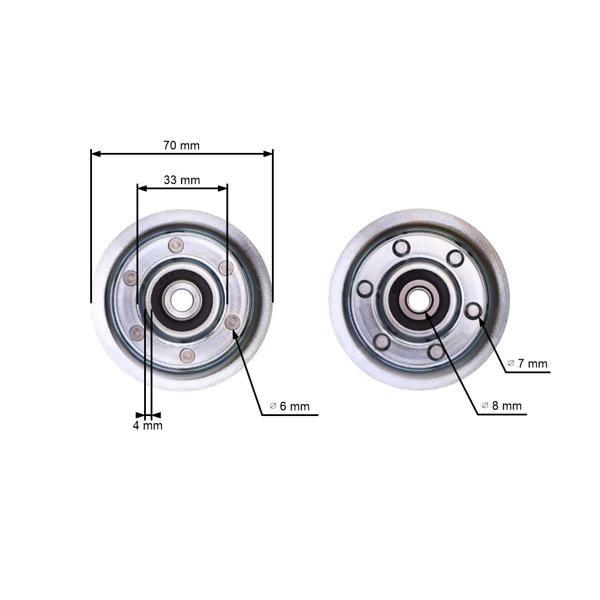 Koło napinacza paska klinowego do ciągników ogrodowych Husqvarna Partner Jonsered McCulloch Poulan (OEM 532436812)