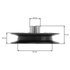 Koło pasowe napinacza paska klinowego do ciągników ogrodowych Husqvarna Partner Jonsered McCulloch Poulan Weed Eater Craftsman (OEM 532194326 194326)