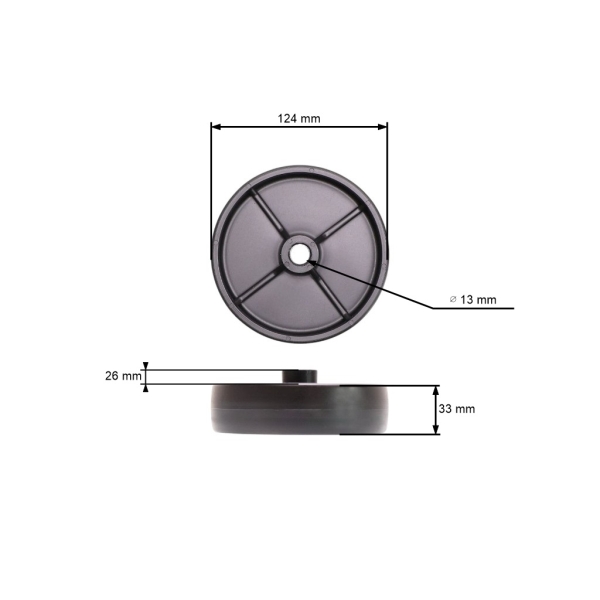 Koło podporowe kosiarki do traktorów MTD (OEM 734-0796 734-0973 934-0973)