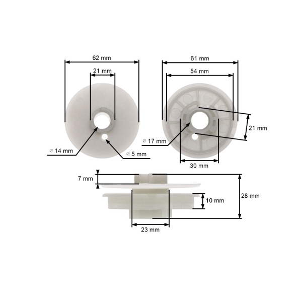 Koło rozrusznika do pił chińskich i pił łańcuchowych z rynku hobbystycznego o pojemności silnika 45 cm3 52 cm3