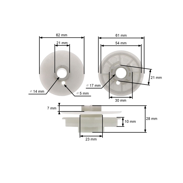 Koło rozrusznika do pił chińskich i pił łańcuchowych z rynku hobbystycznego o pojemności silnika 45 cm3 52 cm3