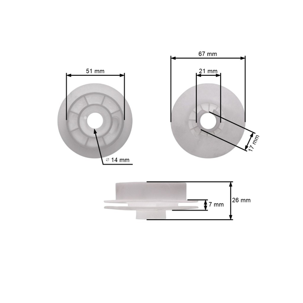 Koło rozrusznika do pił łańcuchowych Husqvarna 340 345 350 435 440 445 450 (OEM 537423201)