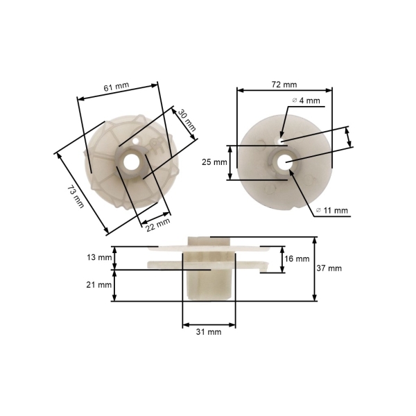Koło rozrusznika piły łańcuchowej dla partnera 351 370 371 390 391 420 Poulan 2250 2450 Jonsered CS2137 McCulloch Mac Cat 436 333 Woodshark 2275 (OEM 530037817)