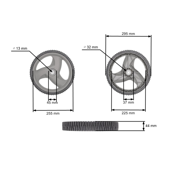 Koło tylne do kosiarek Husqvarna Partner Electrolux Craftsman McCulloch Poulan (OEM 532403509 532432747 532432749 193929X427 431880X460)