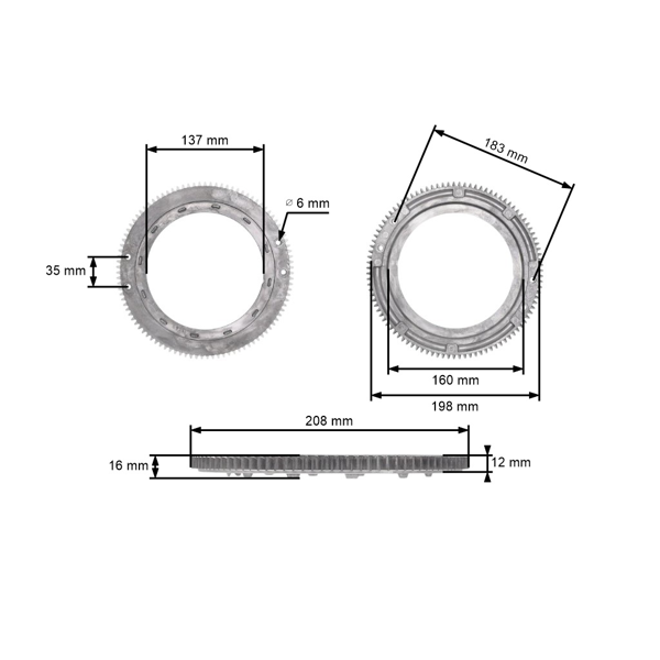 Koło zamachowe do silników Briggs & Stratton 12,0 PS - 15,0 PS (OEM 392134 399676 696537)
