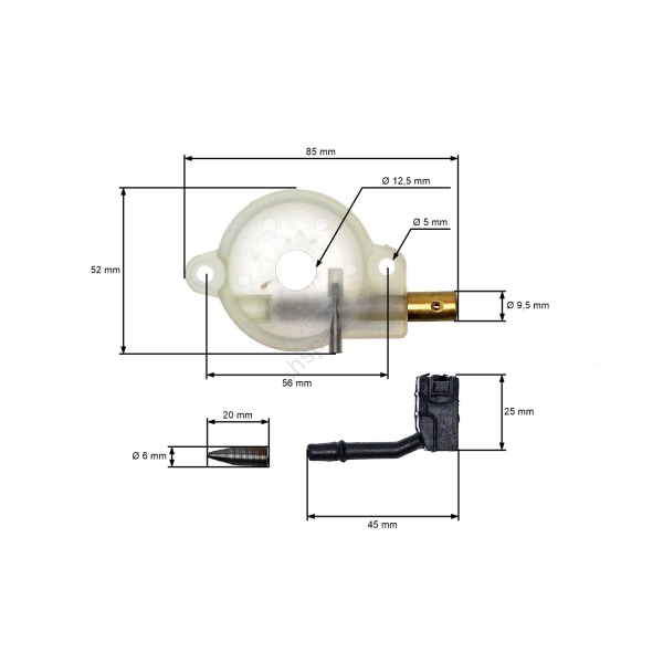 Kompletna pompa oleju do pił łańcuchowych HS PARTS Husqvarna 36 41 136 137 141 142 McCulloch M4620 MAC 2818AV PN4620 Poulan 2775 2900 Jonsered CS2040 2036 (OEM 530014410)