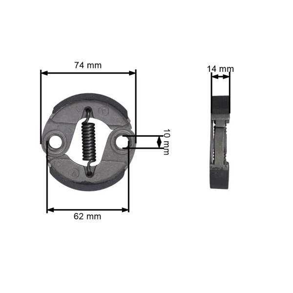 Kompletne sprzęgło do kos spalinowych średnica 76 mm materiał aluminium