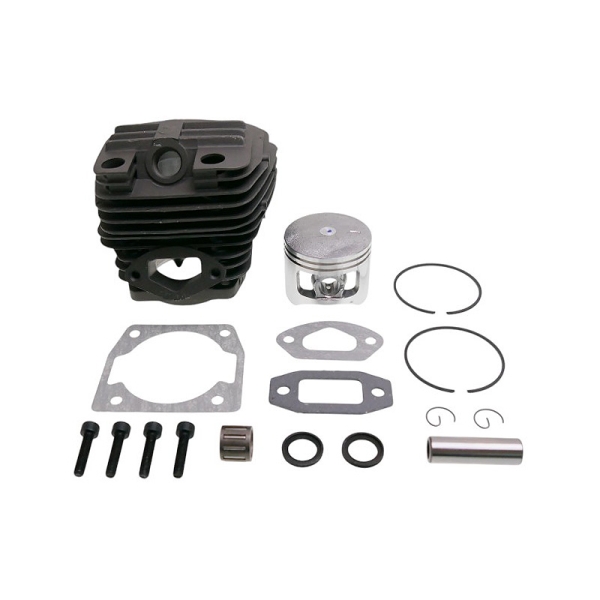 Kompletny cylinder HS PARTS z tłokiem 45 mm do chińskich pił łańcuchowych i pił z rynku hobbystycznego z silnikiem o pojemności 52cc