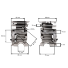 Kompletny cylinder tłokowy do pił łańcuchowych Husqvarna 445 445E 450 450E 450 Rancher Jonsered CS2245 CS2250 S 44 mm (OEM 544119802)