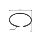 Kompletny cylinder tłokowy do pił łańcuchowych Husqvarna 445 445E 450 450E 450 Rancher Jonsered CS2245 CS2250 S 44 mm (OEM 544119802)