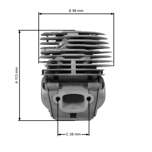 Kompletny cylinder z tłokiem do pił łańcuchowych Husqvarna 545 545XP 550 550XP Jonsered CS2252 CS2253 43 mm (OEM 577764708 577764706)