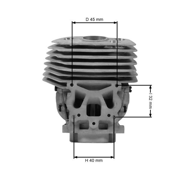 Kompletny cylinder z tłokiem do pił łańcuchowych Husqvarna 545 545XP 550 550XP Jonsered CS2252 CS2253 43 mm (OEM 577764708 577764706)
