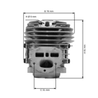 Kompletny cylinder z tłokiem do pił łańcuchowych Partner P340 S P350 S P360 S 40,5 mm (OEM 583838201 584791401)