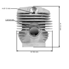 Kompletny cylinder z tłokiem do piły łańcuchowej Stihl 065 MS650 52 mm (OEM 11220201219)