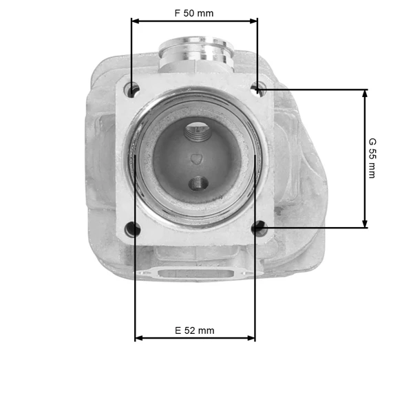 Kompletny cylinder z tłokiem do piły łańcuchowej Stihl 065 MS650 52 mm (OEM 11220201219)