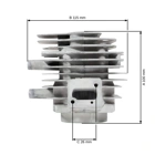Kompletny cylinder z tłokiem do wyrzynarek Husqvarna Partner K650 K700 50 mm (OEM 506099212)