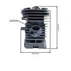 Kompletny cylinder z tłokiem HS PARTS do pił łańcuchowych Husqvarna 141 142 Jonsered 2040 CS2040 40 mm (OEM 530069941)