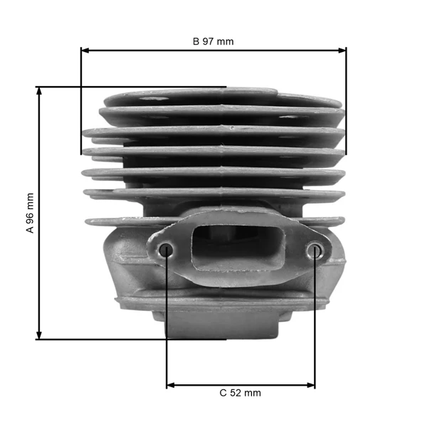 Kompletny cylinder z tłokiem HS PARTS do pił łańcuchowych Husqvarna 362XP 371XP 372XP 371K Jonsered 2063 2071 2163 2171 CS2163 CS2171 50 mm (OEM 503939372)