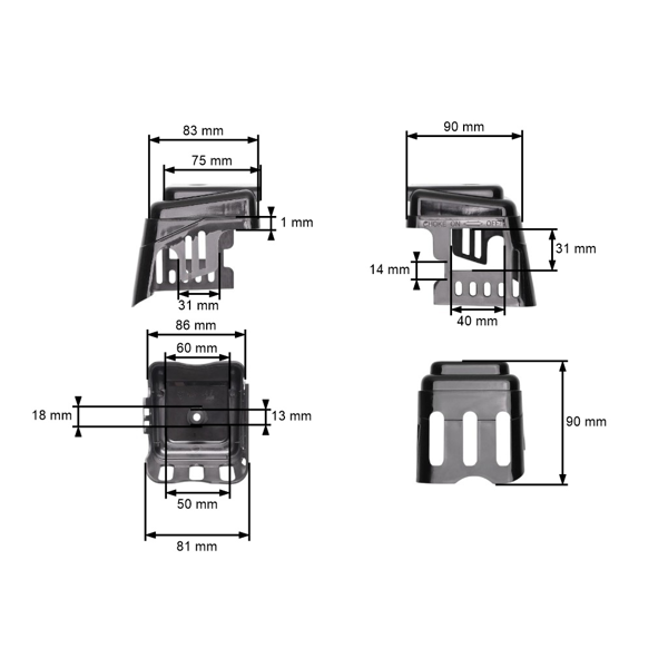 Kompletny filtr powietrza z osłoną do kos spalinowych chińskich i wykaszarek z marketów hobbystycznych o pojemności silnika 43cc - 52cc