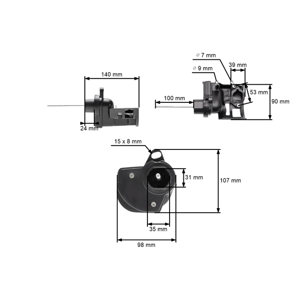 Kompletny filtr powietrza z osłoną do silników Honda GX340 GX390