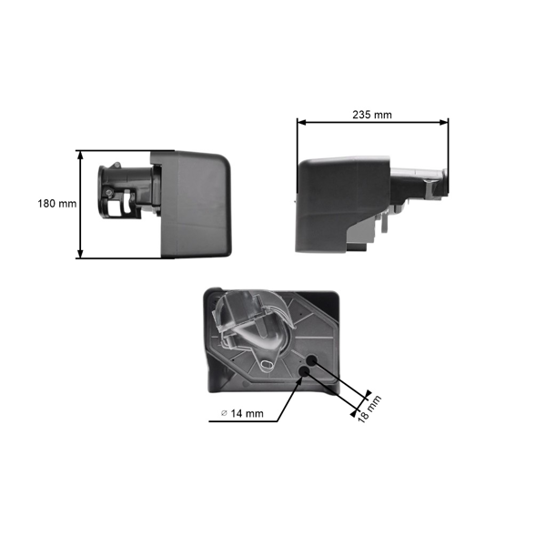 Kompletny filtr powietrza z osłoną do silników Honda GX340 GX390