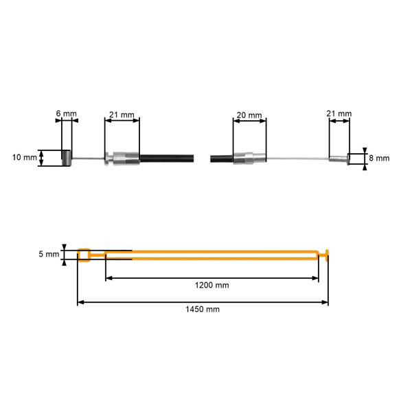 Kompletny kabel napędu kół do chińskich kosiarek Daye Hortmasz Torq Castorama Makita i kosiarek do trawy Hobby Market (OEM 29100109903 J29100109903)