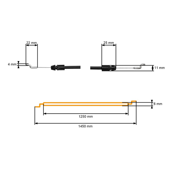 Kompletny kabel napędu kół do chińskich pił łańcuchowych i kosiarek do trawy NAC Hobby Market (OEM S530VHY-X S530VHY X)